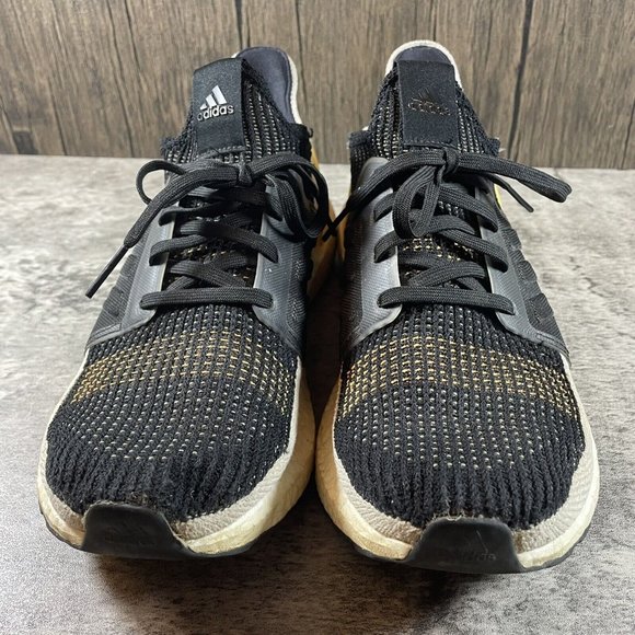 Adidas Ultra Boost 19 Men\'s Size 9 Black Orange White Boost Running G27514 main image 7